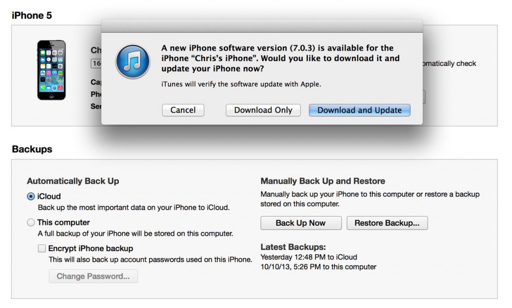 iOS 7 Bug Fix