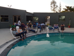 At Pool Side in Resort
