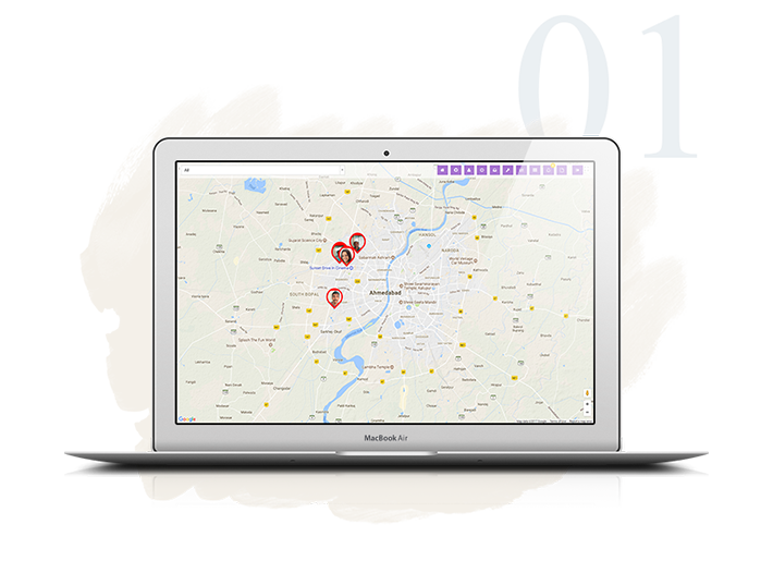 Admin panel of staff tracking
