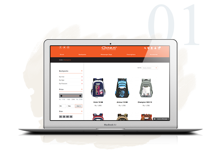 Products Listing Screen