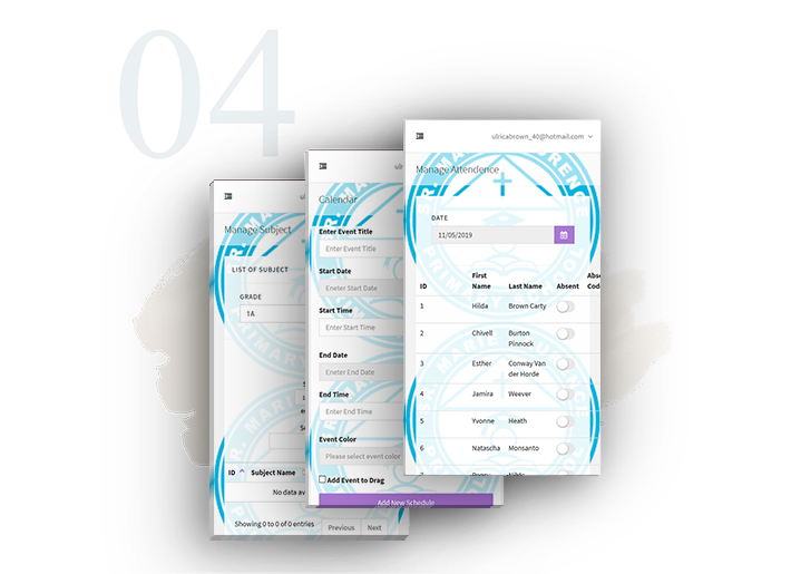 Overview of all screen